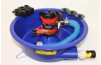 Blue Bowl With Pump and Leg Levelers